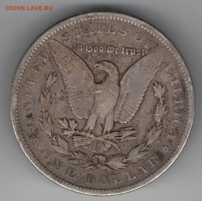 Ag США МОРГАН-ДОЛЛАР 1891 ДО 16.10.14 В 22Ч (А100) - 5-сша1891а