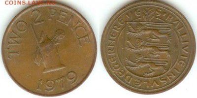 Гернси  2 пенса 1979 г, до 21.00 мск 19.10.2014 - Гернси