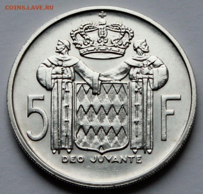 Монако 5 франков 1960. Серебро. - 2