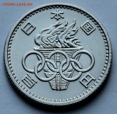 Япония 100 йен 1964. Серебро. - 4