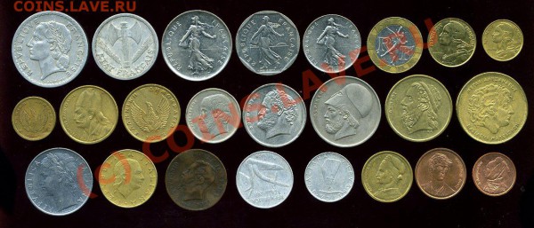 24 монеты ФРАНЦИЯ, ГРЕЦИЯ, ИТАЛИЯ 1943-94 до 23.04. 22-00мск - img903