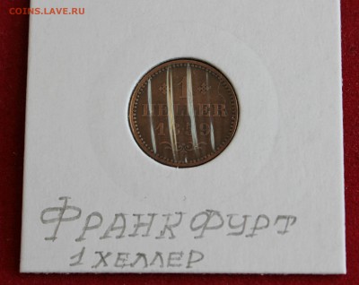 ГЕРМАНИЯ-СВОБОДНЫЙ ГОРОД ФРАНКФУРТ 1 хеллер 1859г. до 19.10. - IMG_1840.JPG