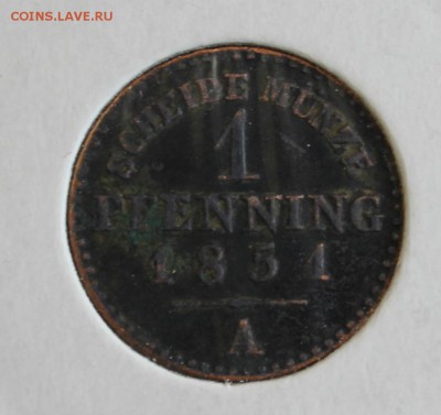 ГЕРМАНСКОЕ КНЯЖЕСТВО ЛИППЕ-ДЕТМОЛЬД 1пфеннинг 1851г до 19.10 - IMG_1846.JPG