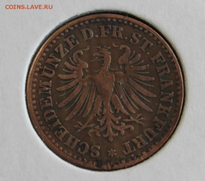 ГЕРМАНИЯ-СВОБОДНЫЙ ГОРОД ФРАНКФУРТ 1 хеллер 1859г. до 19.10. - IMG_1843.JPG