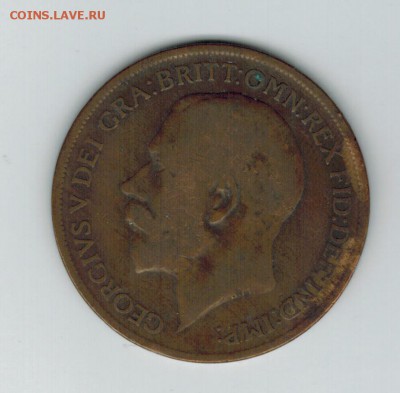 Великобритания 1 пенни 1921 до 14.010.2014   22-00 - 1 18