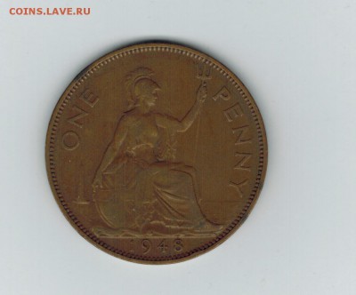 Великобритания 1 пенни 1948 до 15.10.2014   22-00 - 1 9