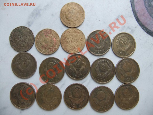 5 копеек 1930-1991 16 шт. до 23.04 в 21-00 - пятаки