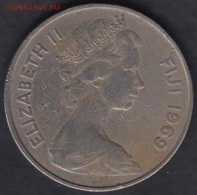 Фиджи 20 центов 1969 до 16.10.2014 22-00 - Фиджи 20 центов 1969 р