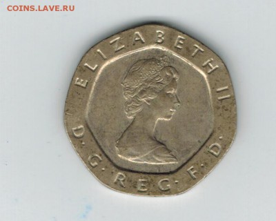 Великобритания 20 пенсов 1982 до 17.10.2014   22-00 - 1 52
