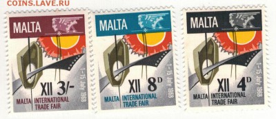 Марки Мальты 1968 Выставка (3шт) 20.10.14 в 22.00мск (А14) - 2-мал