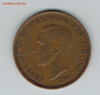 Великобритания 1 пенни 1944 до 17.10.2014   22-00 - 1 32