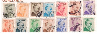 МАРКИ ТУРЦИИ (14ШТ) ЛОТ 3 ДО 23.10.14 В 22.00МСК (А14) - 2-тур3