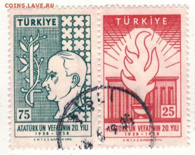 МАРКИ ТУРЦИИ 1958 (2ШТ) ЛОТ 5 ДО 23.10.14 В 22.00МСК (А14) - 2-тур5