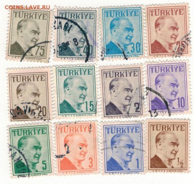 МАРКИ ТУРЦИИ (12ШТ) ЛОТ 8 ДО 23.10.14 В 22.00МСК (А14) - 2-тур8