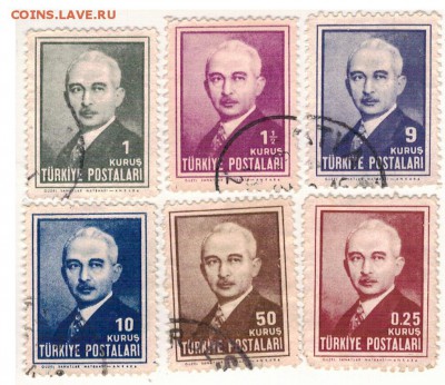 МАРКИ ТУРЦИИ (6ШТ) ЛОТ 10 ДО 23.10.14 В 22.00МСК (А14) - 2-тур10