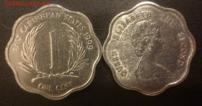 ДК Продам монеты, жетоны, альбомы за ЛВ Недорого пополняемая - Восточно-Карибские штаты 1 цент.JPG