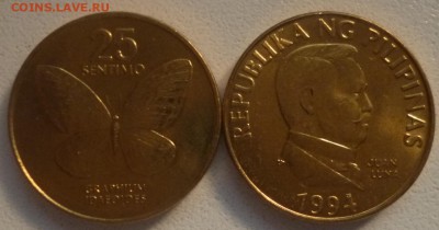 ДК Продам монеты, жетоны, альбомы за ЛВ Недорого пополняемая - Филипины 25 сентимо Бабочка.JPG