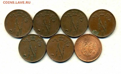 Монеты Русской, буржуазной, современной Финляндии 1865 -2001 - 5 п.1911-15.а