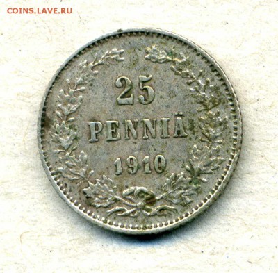 Монеты Русской, буржуазной, современной Финляндии 1865 -2001 - 25 п.1910р