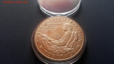 Самоа 1 тала 1969г. Стивенсон тираж 25000 в капсуле - 20141012_130021