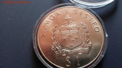 Самоа 1 тала 1977г. Перелет Линдберга тираж 17000 в капсуле - 20141019_123426