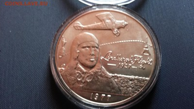 Самоа 1 тала 1977г. Перелет Линдберга тираж 17000 в капсуле - 20141019_123414
