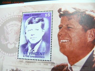 Блок Марок Кеннеди-2. Сан-Винсет 5 долларов номинал - P1970969.JPG