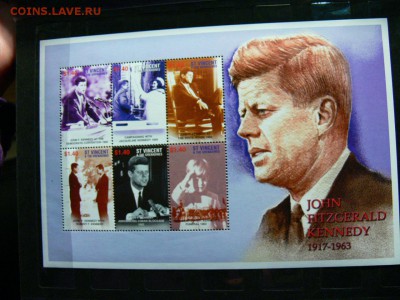 БОЛЬШОЙ Блок 6 Марок Кеннеди-4. Сан-Винсет 8.4 доллара - P1970963.JPG