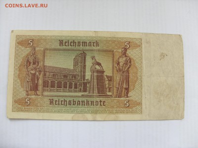 5 марок 3 рейх 1942 год.До 23.10.2014 в 23:59 МСК. - Аук 5 марок 1942 1-2.JPG