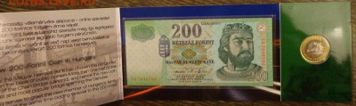 ВЕНГРИЯ - 200 форинтов МОНЕТА+КУПЮРА АЦ!конверт 26.10, 22.00 - Венгрия буклет 200 форинтов монета и банкнота 1