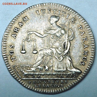 Франция_служебный жетон прокуратуры 1713. Ag; до 21.10_22.34 - 7641