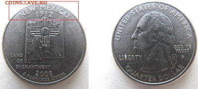 Брак. сша 25 центов нью мексика. до 24.10. в 22°°. - нью мексика