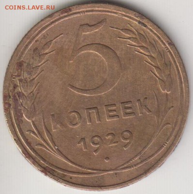 5 копеек 1929. До 22.00 24.10.2014 - 5к29