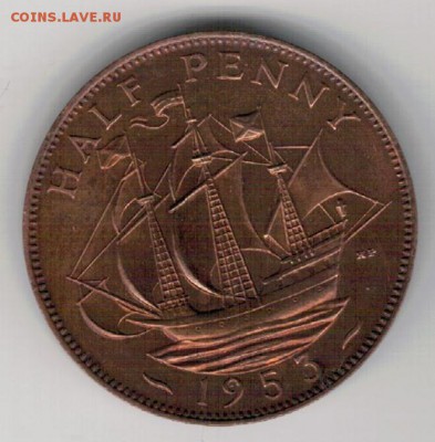 2 пенни 1953 до 27.10.14 в 22.00мск (А99) - 4-вел53а
