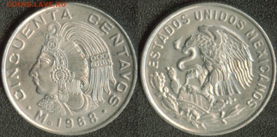 Мексика 50 сентаво 1968 до 22:00мск 24.10.14 - Мексика 50 сентаво 1968