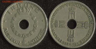 Норвегия 1 крона 1925 до 22:00мск 24.10.14 - Норвегия 1 крона 1925