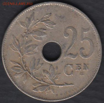 Бельгия 25 сантимов 1921 Фламандская до 24.10.2014 22-00 - Бельгия 25 сантимов 1921 Фл. а