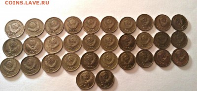 1) Полный набор 1 коп. 1961-1991 л,м.  до 23.10.14 в 22:00 - P_20141022_235500