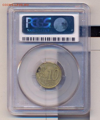 10 евро центов 2001г. Франция в СЛАБЕ PCGS_____с 1 руб - сканирование0010