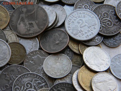 СТАРИННЫЕ МОНЕТЫ  ЕВРОПЫ до 1950 года на вес от 1 кг - DSCN0910.JPG