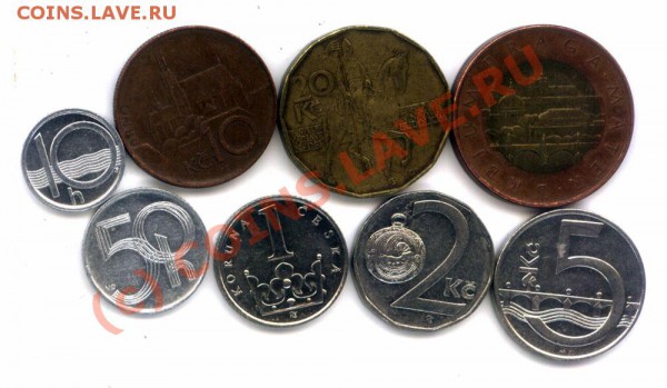 L8 Набор монет Чехии 8 шт. до 28.04 в 22.00 - L8 Czech - 1
