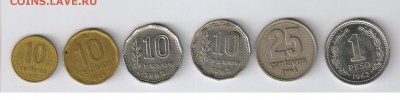 АРГЕНТИНА - 6 монет 1962 - 1994гг до 29.10.2014г 21-00 - АРГЕНТИНА5