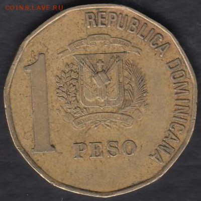 Доминиканская Республика 1 песо 2002 до 25.10.2014 22-00 - Доминиканская Республика 1 песо 2002 а