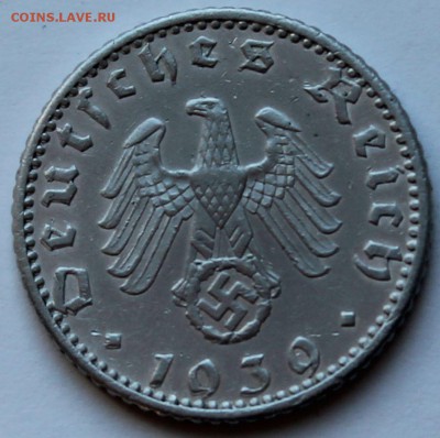 Германия. 3 рейх 50 р.пфеннингов 1939. - 7