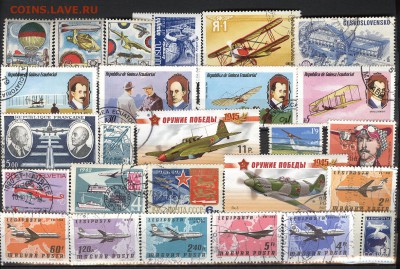 Марки мира 70 штук (АВИАЦИЯ) - A002