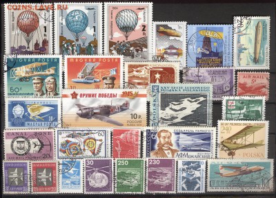 Марки мира 70 штук (АВИАЦИЯ) - A003
