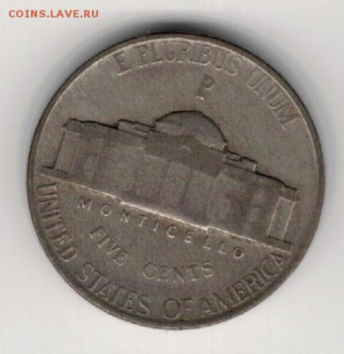 Ag США 5 ЦЕНТОВ 1944Р ДО 30.10.14 В 22.00МСК (А191) - 5-сша5ц44П1