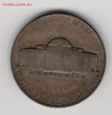 Ag США 5 ЦЕНТОВ 1945Р ДО 30.10.14 В 22.00МСК (А191) - 5-сша5ц45П1