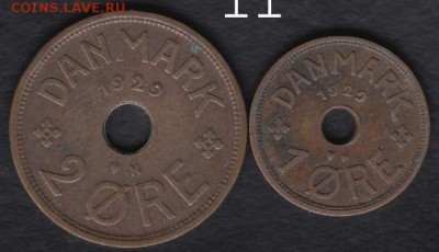 Дания 1 и 2 эре 1929 до 26.10.2014 22-00 - Дания 1 и 2 эре 12 подборок аЦ