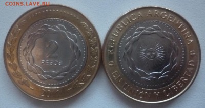 ДК Иностранные,Биметалл,Спорт,Канада,Корабли,Война 25 р - Аргентина 2 песо 2011 года.JPG